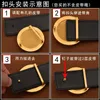 Retro Chinese style leather belt with smooth buckle men accessories a variety of design styles 240401