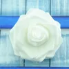 Flores decorativas 50pcs 6cm Rosas brancas de espuma artificial de peito para decoração de casamento em casa Diy Scrapbooking