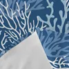 Table Cloth Summer Ocean Coral Dark Blue Waterproof Wedding Holiday Tablecloth Coffee Decor Cover