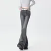 Jeans bagliori bagliori donna in alto in vita in vita comodo per le donne pantaloni elastico stile streetwear in stile pantalone pantalone pantaloni