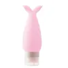 2024 48/90ml Sereia portátil Cute Recarregável Viagem silicone vazia Garrafa de gel de gel de sub-garção Sub-gotejamento Recipiente de aperto para silicone