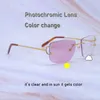 Lentes photochromiques Lunettes de soleil Luxury Desinger Carter Wire C Couleur Changement Sun Verres de soleil Two Colors Lenses 4 Saison Shodes Lunes 828 Big Square