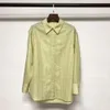 Primavera no verão ic algodão xadrez de mangas compridas com o mesmo material colorido colorido cotonete leite de algodão amarelo pequeno xadrez camiseta de camisa