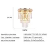 Wall Lamp Traditional Empire Chandelier Gold Crystal 3-Light E14 Bulb Lamps For Hallway Dinning Living Room Bedside Lighting Fixture