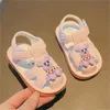 Flower Print Baby First Walkers Cute Boys Girls Baotou Sandals Fashion Kids Shoes Soft Crib Shoes Toddler infant Anti Slip Sneakers
