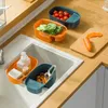キッチンストレージシンプルな野菜排水溝のゴミ箱バスケットシンクオーガナイザースポンジホルダーの食器