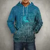 Hoods Hoodies kleding 3D -print moederbord CPU Processor Lijn Circuit Board Cool Swearsshirts Men vrouwen kinderen Casual Harajuku