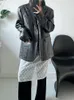 Abiti da donna SuperAen 2024 Blazer di moda in pelle di brevetto coreano primaverile