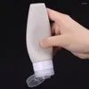 Förvaringsflaskor 4 st/set silikon resor flaskan set påfyllbar lotion bad gel schampo tom container kosmetisk split