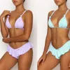 Großer Badeanzug neuer Rock Split Sheal Color Badeanzug Frauen Polka Dot Dreieck Bikini 2024