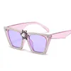 Lunettes de soleil Femmes Rhinestone Cat Eye Men Men de lunettes rétro Vintage UV400 2024