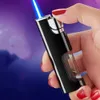 New Mini Metal Windproof Direct Flame Turbo Torch Butane Without Gas Lighter Visible Without Gas Window Flame Adjustable Simple Exquisite Gifts