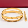 Designer -Armband High Edition Schraubendreher Frauen Mode Luxusschmuck Armband 18K Gold Baby's Atem Titanium Stahl Diamant Armband Männliches Nagelarmband