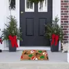 Dywany świąteczne radość czerwony i zielony dywan wesoły portier do drzwi pokoju