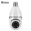 Cameras Wireless Light Bulb Camera Outdoor 355° Panoramic 1080P HD WiFi Smart Security Cameras For Home Protection