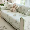 Pokrywa krzesełka Chenille Anti-Slip Floral Sofa Cover Four Seasons Universal Couch Cushion Ręcznik Nowoczesne meble domowe