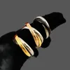 Vintage Designer Pierścienie dla kobiety Trinity Classical Luksusowe imprezowe męskie Pierścienie Rynki Spokojne Trendowe Trzy popularne trzy kolory i trzy pierścienie Dobra jakość ZH213 H4