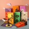 Gift Wrap 10/20pcs Halloween Theme Packaging Paper Bags Cookie Candy Bag Wizard Pumpkin Head Home S