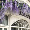 Decoratieve bloemen 110 cm kunstmatige Wisteria Vine slinger nep planten gebladerte rattan bruiloft boog decor voor tuinhuis buitenceremonies