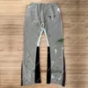 Men Pants Speckled Letter Print Mens Womens Couple Loose Versatile Casual