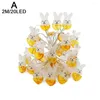 Décoration de fête 2m 20led Pâques Light Carrot Chick Eggs Fairy Garland Happy For Home Outdoor N5E1