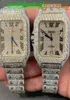 Stylish Custom Hip Hop Luxury Dign Stainls Steel Iced Out Diamonds Wrist watch Watch4BD652150220