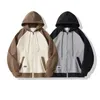 Erkek Hoodies Kış Men Men Ceket Kapşonlu Peluş Palto Fermuar Kapatma Beraberlik Cepleri Cepler Kalın Gevşek Uyum Orta Uzunluk Sonbahar için