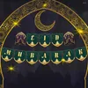 Decorazione per feste tira bandiera eid al-fitr a sospensione ornamento ramadan decorativo muro fai da te