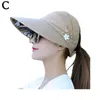 Cappelli larghi Brim Summer Women Women Folleble Sun Hat Protection traspirante in spiaggia anti-uv Sports casual regolabile outdoor U5J1