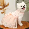 Abbigliamento per cani Abito di lusso per gatto per gatto per la festa di nozze Frma primavera Autumn Autumn Cuppy Girl