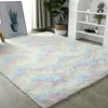 Mattor rum matta mjukt fluffigt tie-dye area modern stjärndesign för sovrum barn non-halp maskin tvättbar golvmatta mysig