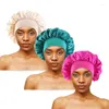 Bérets 3pcs / lot Band Unisexe Band Cap pour un chapeau de nuit à bordure Baignoire Extra Large Satin Bonnet Soft Sleep Curly Springy