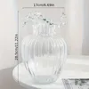 Vases 1 Piece European Modern Simple Cream Small Fresh High-end Glass Vase Fenton Langkou High-looking Ornaments Ins Style