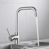 Küchenarmatur 1PC Messing gebürstet 360 ° Drehspüle Wasserhahn Doppelauslass Sprühgerät Fashion Design Badezimmer Kaltwassermischer Hahn