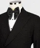 Men's Suits Beadings 2 Pieces Peaked Lapel Blazer Pants One Button Men Tuxedo High Fashion Prom Wedding Groom Plus Size Custom Made