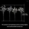 Decorative Flowers Mini Pearl Flower Stem Beads Bridal Bouquet Wedding Balloon Cake DIY Party Artificial Home Decor