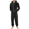 Men's Sleepwear Men Winter WhiM quente Teddy Lã para ponto de ponto macio fofo de uma peça de pijama