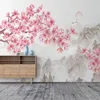 Duvar Kağıtları Milofi Özel Büyük Duvar Kağıdı Mural Magnolia Mürekkep Peyzaj Oturma Odası Arka Plan Duvar Kağıdı Dekoratif Resim