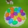 Gift Wrap 12pcs/Lot Random Color 40x60mm Easter Egg Decoration Home Kids DIY Craft Toys Gifts Empty Chocolate Box Plastic Eggs