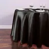Table de table en satin rond de couverture superposition pour le festival de restauration de banquet de mariage d'anniversaire