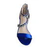 Wedopus Knöchelgurt Royalblau im Freien Sandalen y Women Open Toe Party Schuhe 240322