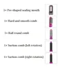 Electric Hair Dryer 5 In 1 Kit Hair Comb Negative Ion Straightener Brush Blow Dryer Air Comb Curling Wand Detachable Brush Kit 240423