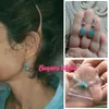 Anhänger Halsketten 2pcs natürliche Wassertropfen Form facettierte blaue Amazoniten Anhänger für Schmuck Herstellung DIY Halskette Ohrringe Lieferungen