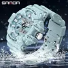 Regarde les hommes de la mode Sanda regardent sport analogique sur-bracelet numérique pour les femmes masculines étudiantes étanchées quartz watch man reloj hombre mont