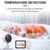 Monitory 2024 Monitor niemowlęcia Wireless 2,8 -calowe 4X Nadzór zoomu wideo 2way audio noktowi widzeniem dziecięce kamery zabezpieczające zabezpieczenia Monitor ochrony