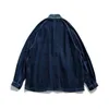 メンズジャケット24SSカピタルhirata hiroshi日本のバティックパッチワーク苦しみ洗ったゆるい長袖ドーパオジャケット