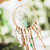 Figurine decorative Dream Catcher per anelli di cerchi artigianato anello teratro Macrame in legno Macrame Craft Catchers Wood Accessori floreali Ghirlanda