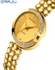 Mode Women Watches Crrju Top Brand Luxury Star Sky Dial Clock Luxury Rose Gold Women039S Armband Quartz Wrist Watches Relog7204077