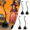 Party Decoration 1PCS Happy Halloween Plastic Witch Broom Cosplay Costume Accessory Horror Flying Broomstick Props