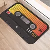 Teppiche Retro Kassette Musikband Fußmatten Eingang Teppich Wohnzimmer Teppiche Küche Nicht rutschende Teppichbadezimmer Schlafzimmer Dekor Home Toormat